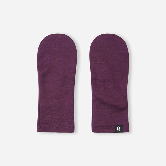 Moufles Reima Eino en laine mérinos pour enfants, Deep Purple – Photo du produit 1