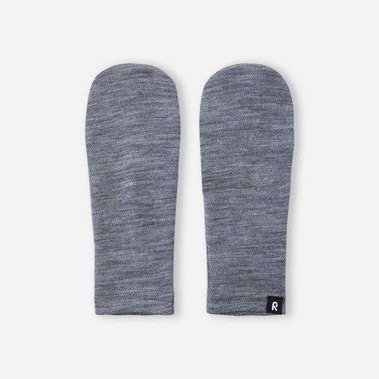 Moufles Reima Eino en laine mérinos pour enfants, gris chiné – Packshot 1
