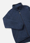 Veste polaire Reima Hopper pour enfants, bleu jean – Vue détaillée de la manche