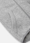 Veste polaire Reima Hopper pour enfants, gris chiné – Vue détaillée de la fermeture éclair