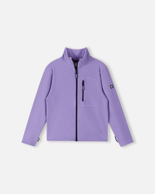 Chaqueta de forro polar Reima Iisisti para niños, color Blooming Lilac – Foto del producto (parte delantera)