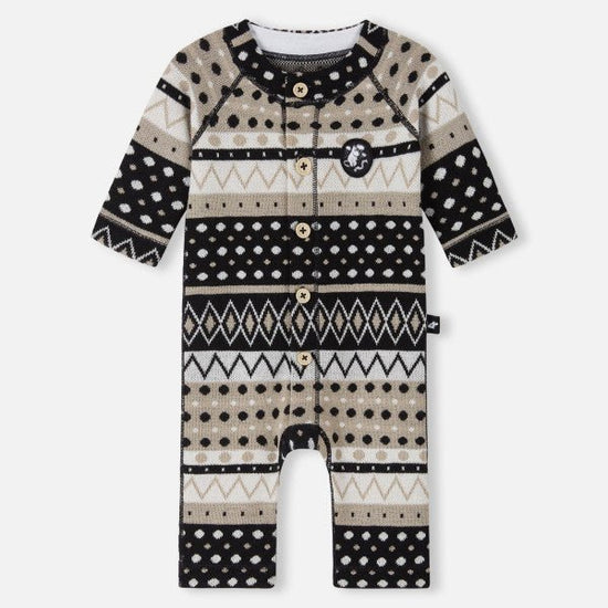 Reima Moomin Mysig wollen overall voor baby’s, zwart – Packshot voorkant
