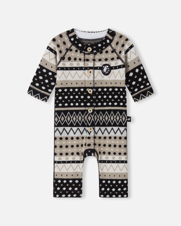 Reima Moomin Mysig wollen overall voor baby’s, zwart – Packshot voorkant