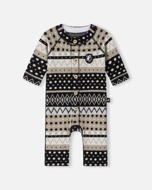 Reima Moomin Mysig wollen overall voor baby’s, zwart – Packshot voorkant