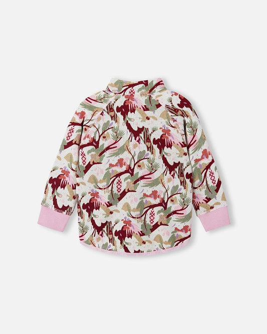 Chaqueta de forro polar Reima Ornament para niños – Light Heather (vista trasera)