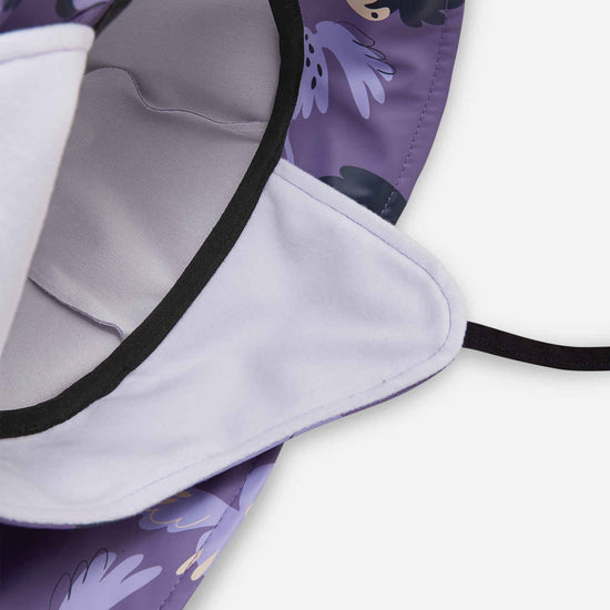 Sombrero para la lluvia Reima Rainy para niños, color Misty Violet – Detalles del material