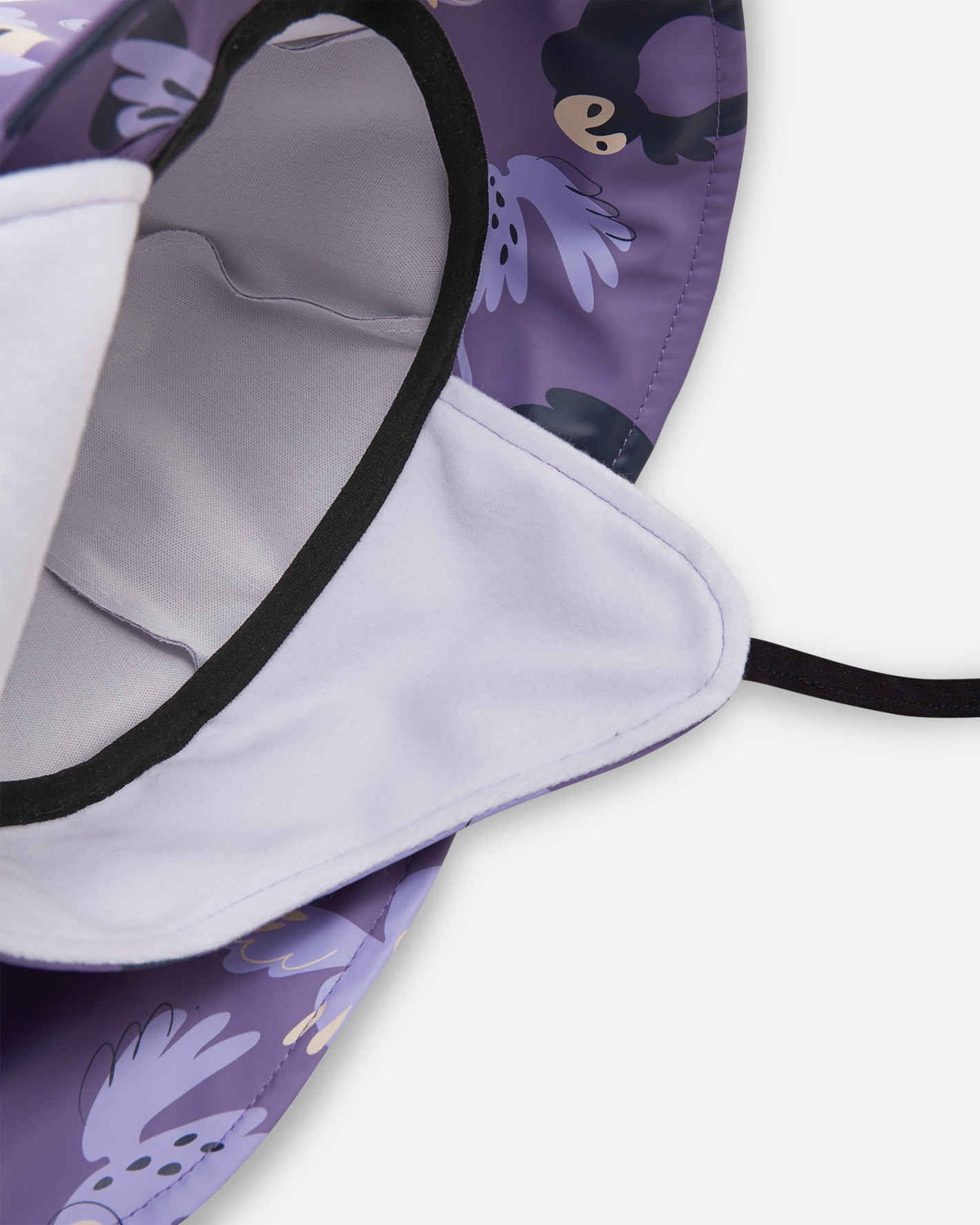 Sombrero para la lluvia Reima Rainy para niños, color Misty Violet – Detalles del material