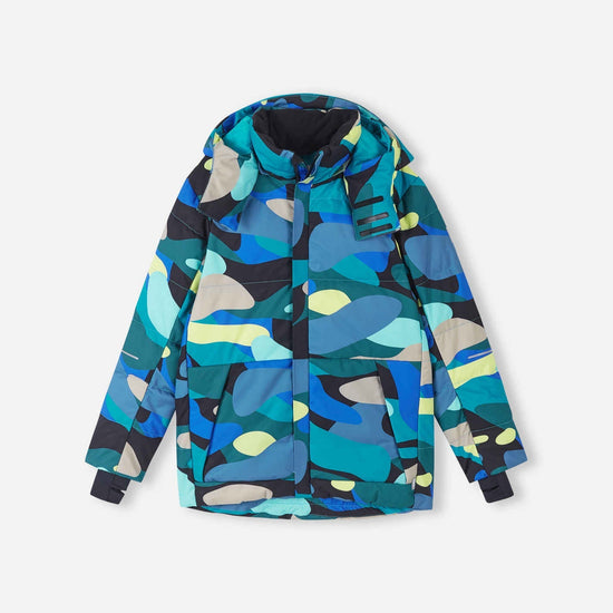Reima Ranua All-Over-Print Daunenjacke Kinder in Aquatic Blue – Produktbild 2