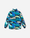 Reima Ranua All-Over-Print Daunenjacke Kinder in Aquatic Blue – Produktbild 4