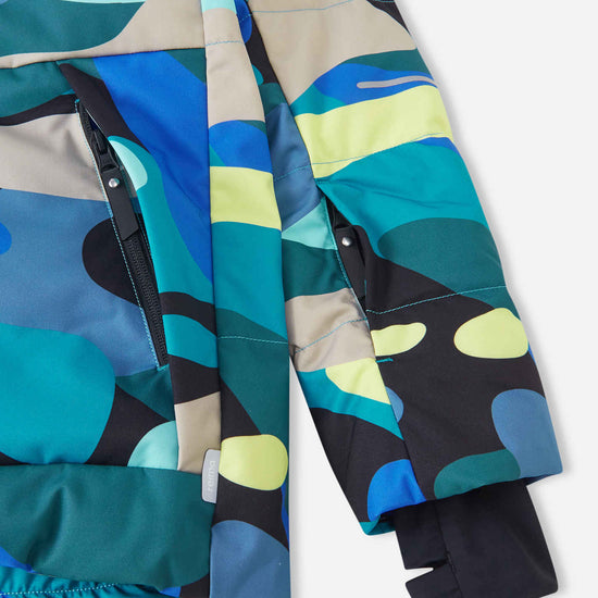 Reima Ranua All-Over-Print Daunenjacke Kinder in Aquatic Blue – Produktbild 7