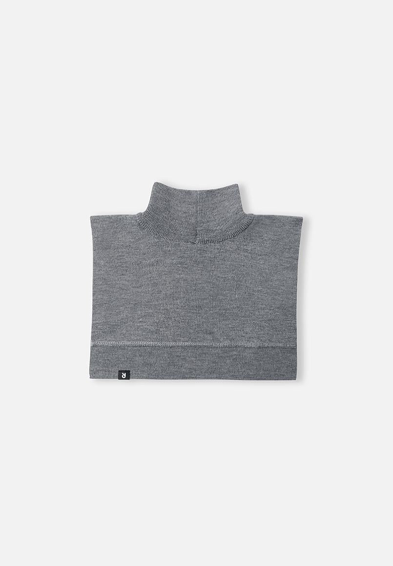Cache-cou Reima Star en laine mérinos pour enfants, gris chiné – Photo du produit (arrière)