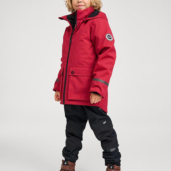 Chaqueta de invierno 3 en 1 Reima Syddi ReimaTec para niños, color arándano – Foto del producto (parte trasera)