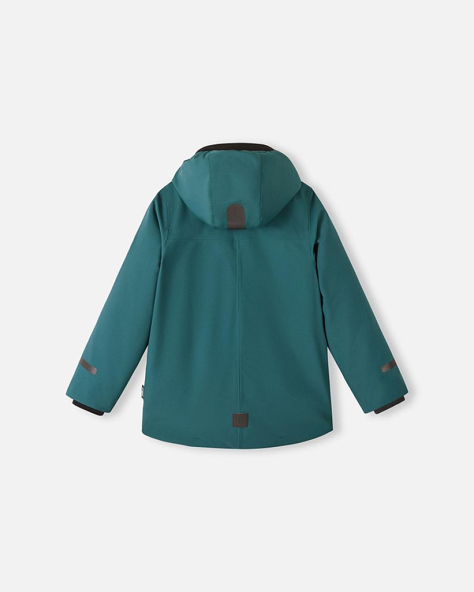 Chaqueta de invierno 3 en 1 Reima Syddi ReimaTec para niños, color verde azulado oscuro – Vista de Packshot 3