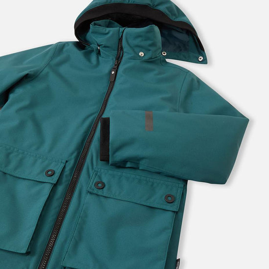 Chaqueta de invierno 3 en 1 Reima Syddi ReimaTec para niños, color verde azulado oscuro – Vista de Packshot 4