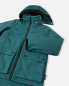 Chaqueta de invierno 3 en 1 Reima Syddi ReimaTec para niños, color verde azulado oscuro – Vista de Packshot 4