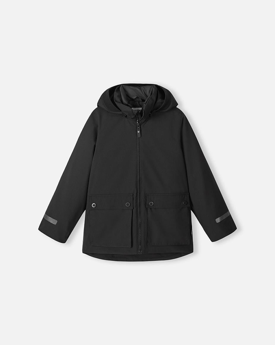 Chaqueta de invierno 3 en 1 Reima Syddi ReimaTec para niños, negra – Foto del producto (parte delantera)