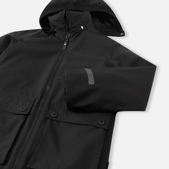 Chaqueta de invierno Reima Syddi ReimaTec 3 en 1 para niños, color negro – Vista de Packshot 3