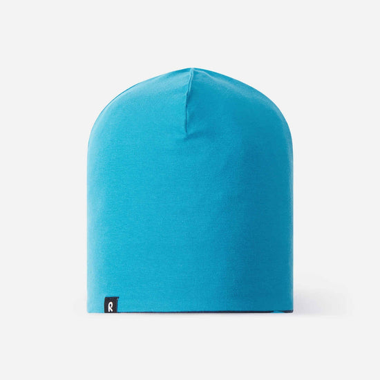 Gorro reversible Reima Tanssi para niños, azul marino – Packshot 3 – Lado reversible