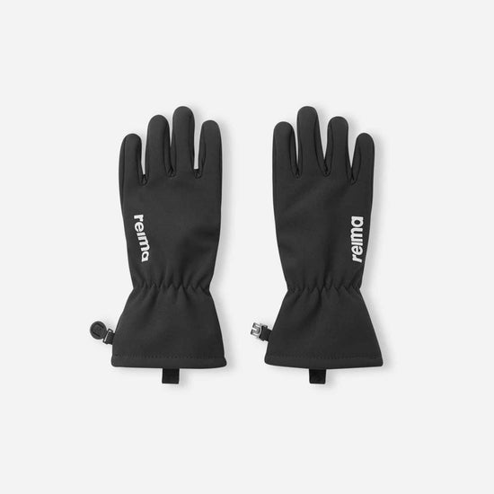 Guantes Softshell Reima Tehden para niños, negros – Packshot 1