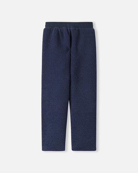 Pantalones de forro polar Reima Termos para niños, color azul marino – Foto del producto (parte trasera)