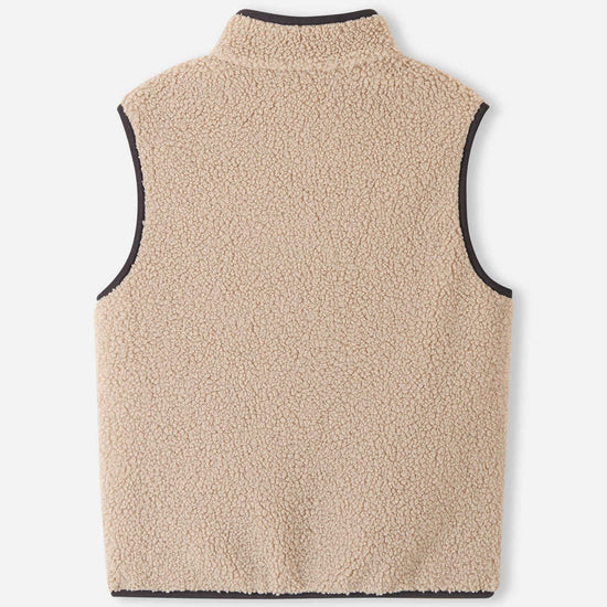 Reima Tupa fleecevest voor kinderen Earthy Beige – achteraanzicht