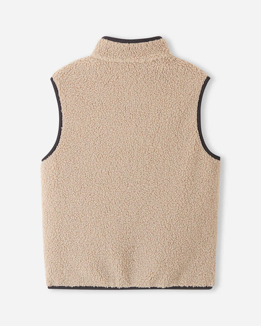 Gilet in pile Reima Tupa per bambini, color Earthy Beige – Vista posteriore