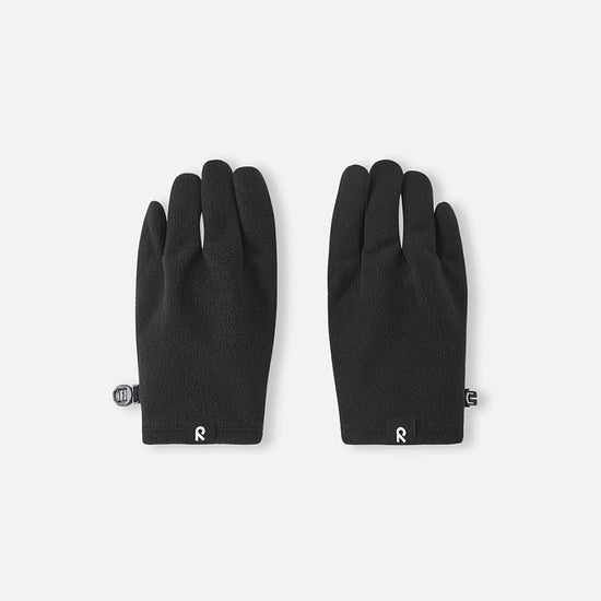 Guantes de forro polar Reima Tuuleen para niños, negros: vista frontal