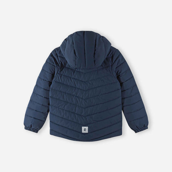 Chaqueta aislante ligera Reima Uumaja para niños, color azul marino – Foto de producto, parte trasera 2