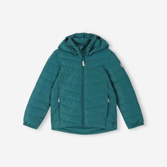 Chaqueta aislante ligera Reima Uumaja para niños, color Dark Teal – Foto del producto, parte delantera 1