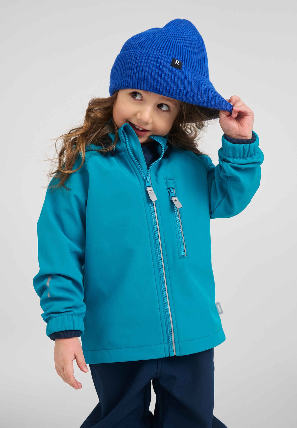 Veste softshell Reima Vantti pour enfants – Bleu aquatique