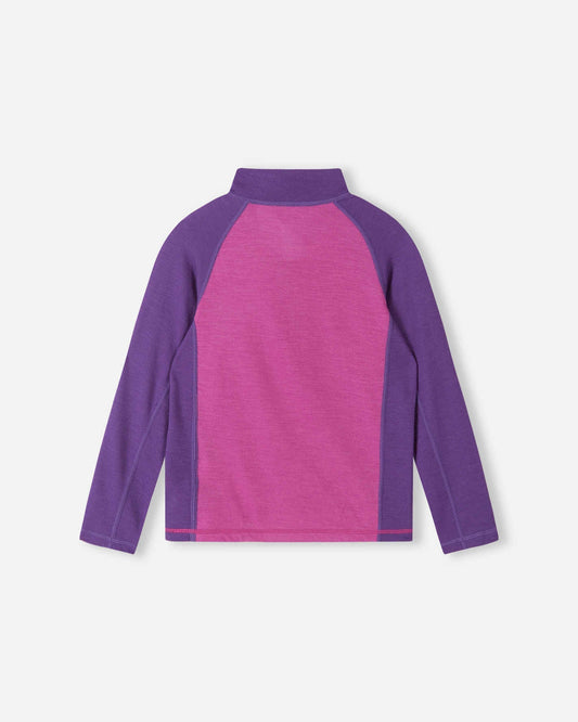 Giacca in lana merino Reima Viihdyn per bambini – Fucsia