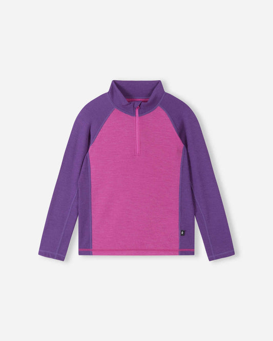 Giacca in lana merino Reima Viihdyn per bambini – Fucsia