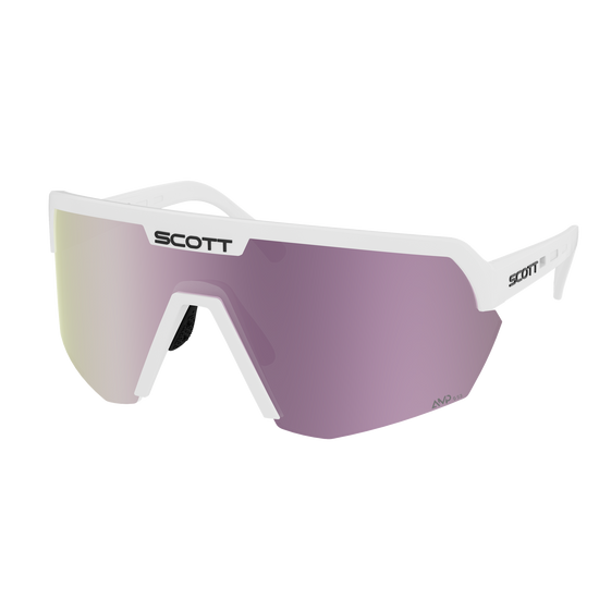 SCOTT Sport Shield – White Matt - AMP Lavender Chrome S3