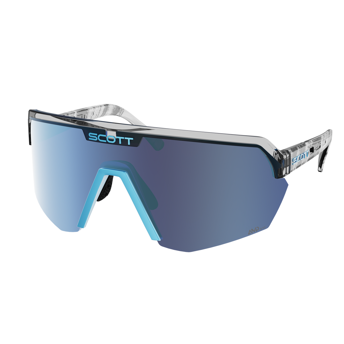 SCOTT Sport Shield – Black - Neon Blue - AMP Beryl Blue Chrome S3