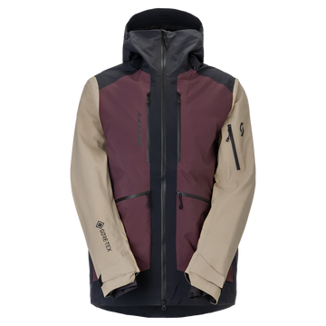 SCOTT Vertic GORE-TEX 3L Wintersportjacke Unisex Cocoa Red / Portobello Beige Vorderansicht