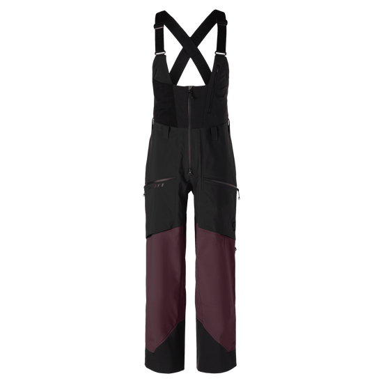 SCOTT Vertic GORE-TEX 3L Wintersporthose Unisex Black / Cocoa Red Vorderansicht