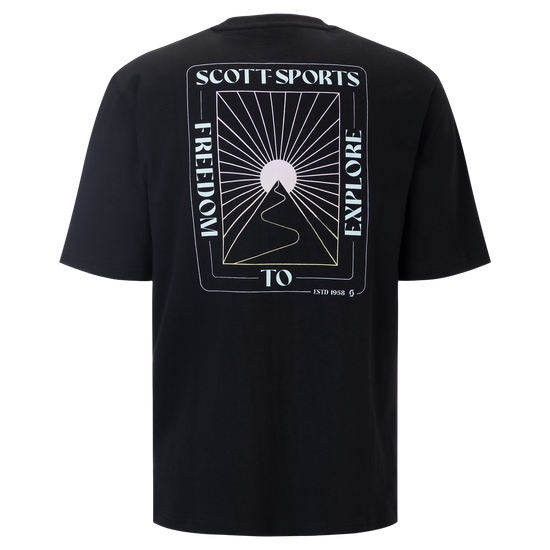 SCOTT Graphic Kurzarmshirt Herren in Schwarz – Rückansicht