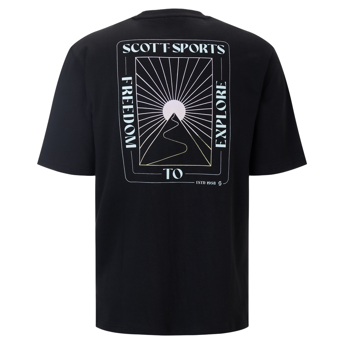 SCOTT Graphic Kurzarmshirt Herren in Schwarz – Rückansicht