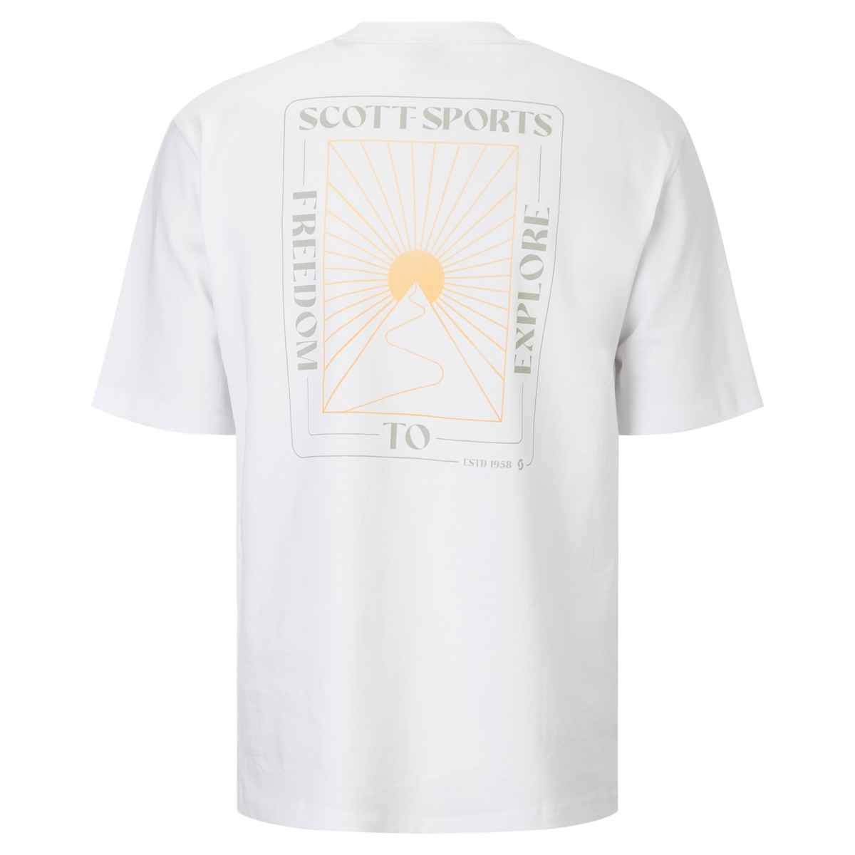 SCOTT Graphic Kurzarmshirt Herren in Weiß – Rückansicht