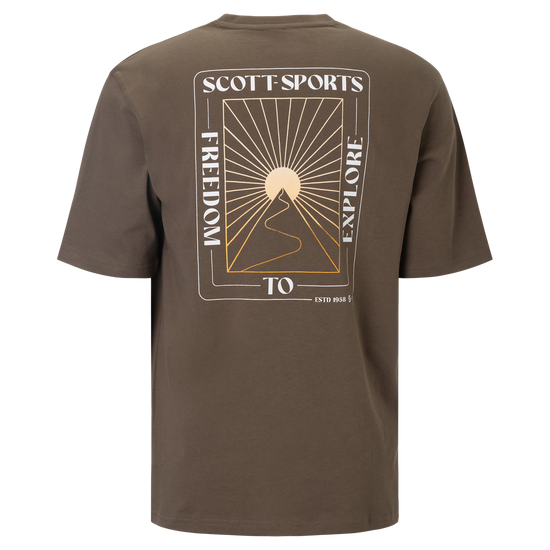 SCOTT Graphic Kurzarmshirt Herren in Wood Grey – Rückansicht