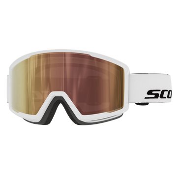 Masque de ski SCOTT Trace Pro Compact Light Sensitive Blanc - AMP LS Cinnamon Chrome S1-3 Vue 1