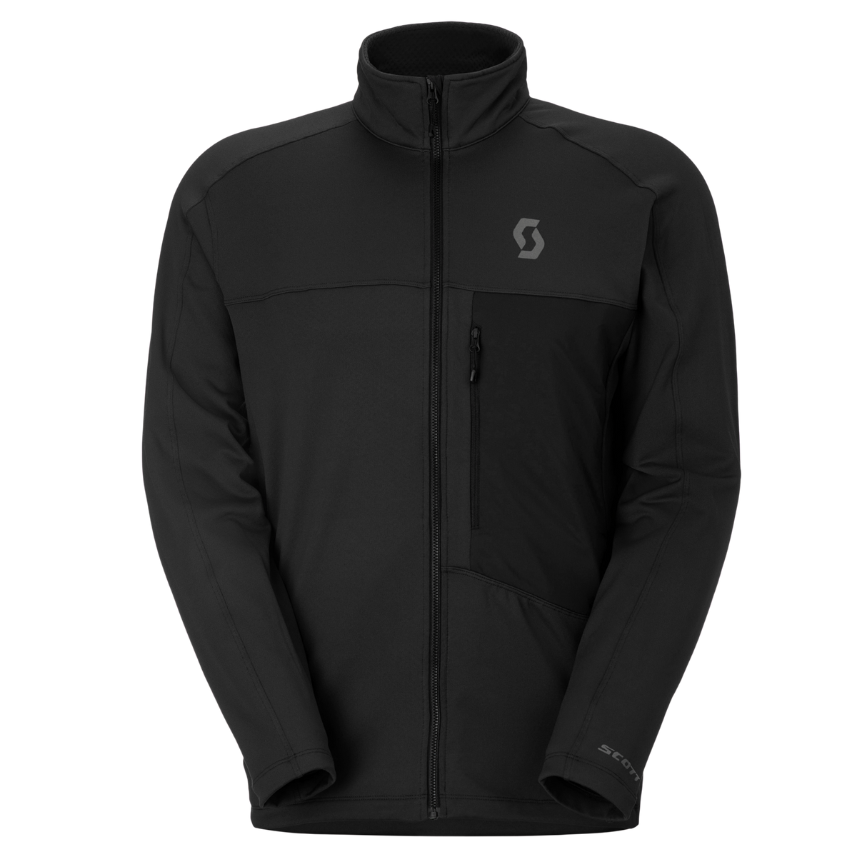 SCOTT Defined Mid Fleecejacke Herren Black Vorderansicht