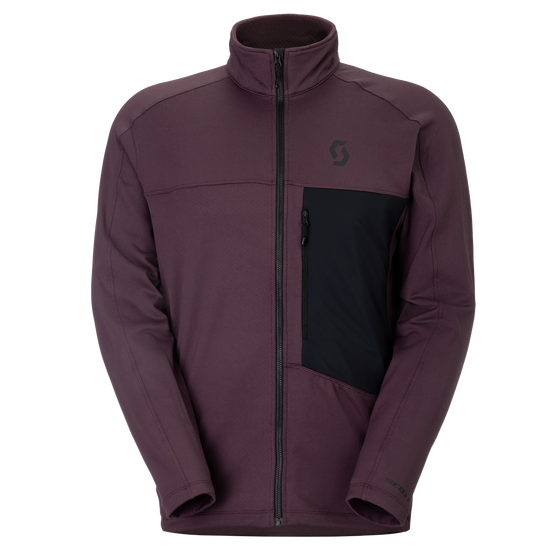 SCOTT Defined Mid Fleecejacke Herren Cocoa Red / Black Vorderansicht