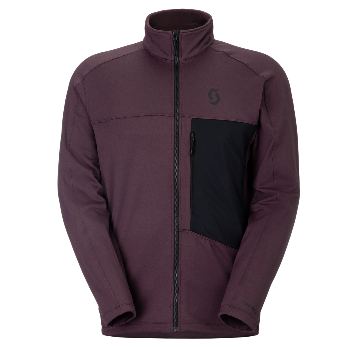 SCOTT Defined Mid Fleecejacke Herren Cocoa Red / Black Vorderansicht