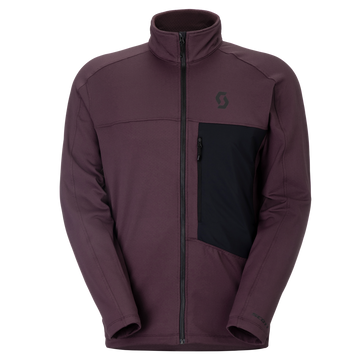 SCOTT Defined Mid Fleecejacke Herren Cocoa Red / Black Vorderansicht