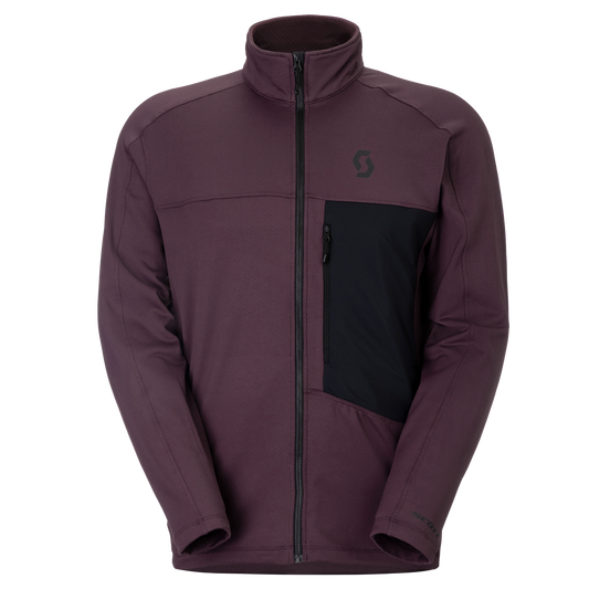 SCOTT Defined Mid Fleecejacke Herren Cocoa Red / Black Vorderansicht