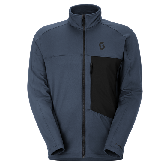 SCOTT Defined Mid Fleecejacke Herren Dusk Blue / Black Vorderansicht