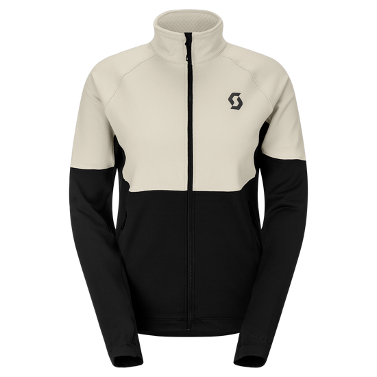 SCOTT Defined Mid Fleecejacke Damen Latte Beige/Black Vorderansicht