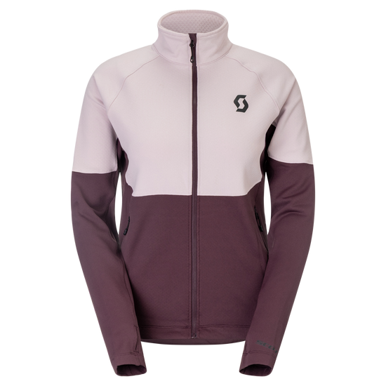 SCOTT Defined Mid Fleecejacke Damen Wax Pink/Cocoa Red Vorderansicht