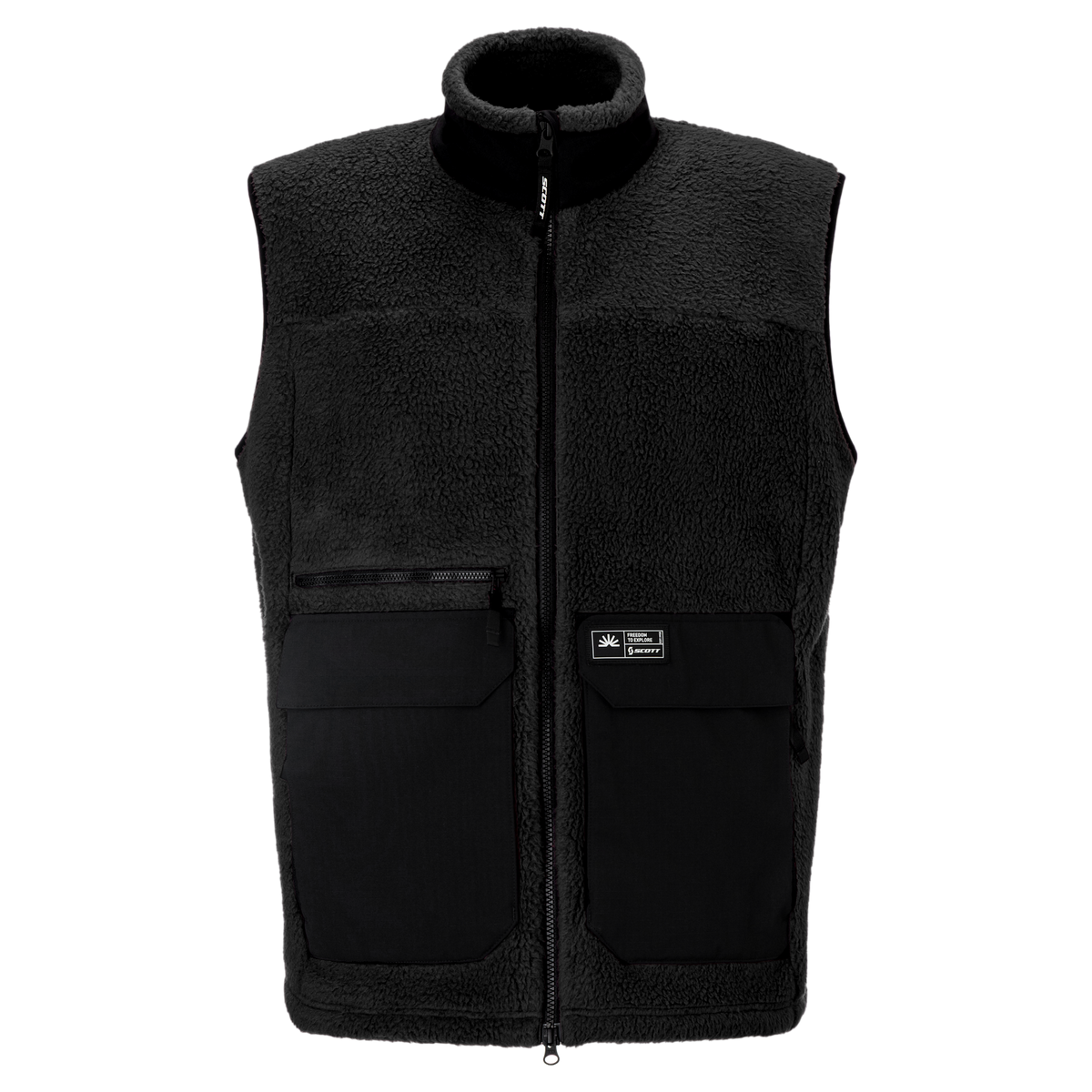 SCOTT Escape Heritage Pile Fleeceweste Herren Black Vorderansicht
